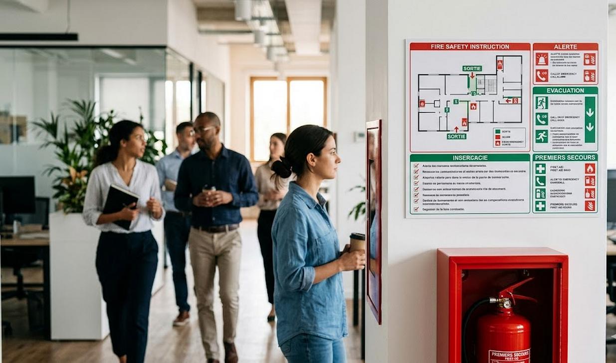 L'affichage des consignes de sécurité incendie en entreprise